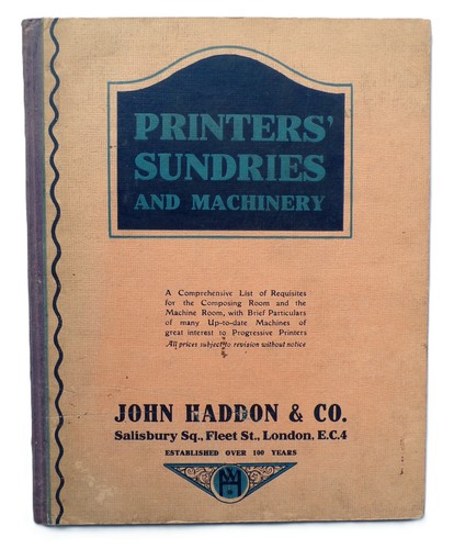 1928 trade catalogue - catalogue, printers