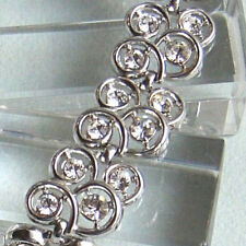 BRACCIALE VINTAGE FIRMATO "TRIFARI" ORO BIANCO BRILLANTI