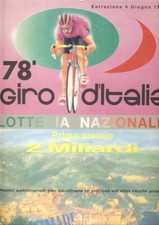 C4823-locandina 35 x 25 circa, Lotteria Nazionale 78° Giro Italia Ciclismo, 1995
