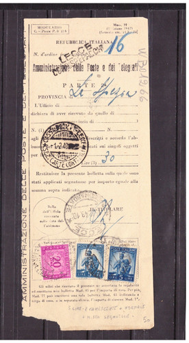 Modello abbuono tassa 1948 - abbuono,