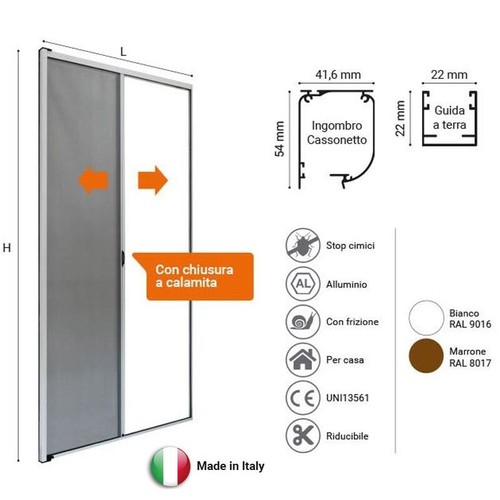 Zanzariera rullo orizzontale - a,
