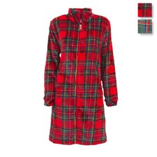 Vestaglia donna con zip Tartan