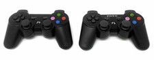 2 Joystick Joypad PS3 Wireless Controller Senza Fili Gamepad Nero Compatibili