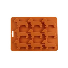Stampo per cuccioli bassotto in silicone, stampo per cubetti di ghiaccio per cioccolato, biscotti, fai da te, casa 7187