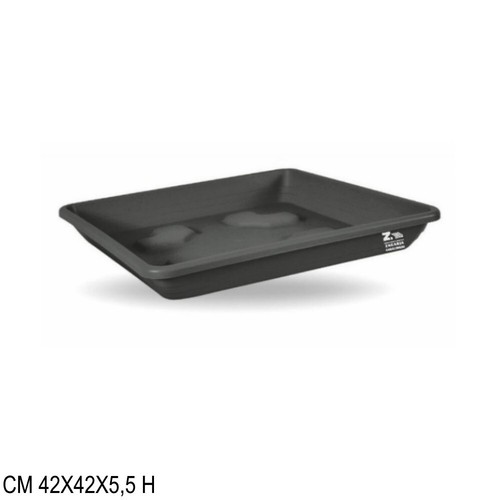 Sottovaso quadrato plastica - quadrato, in