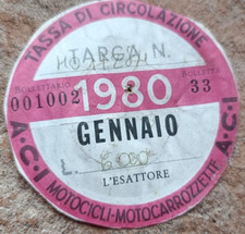 BOLLO ACI 1980 per moto