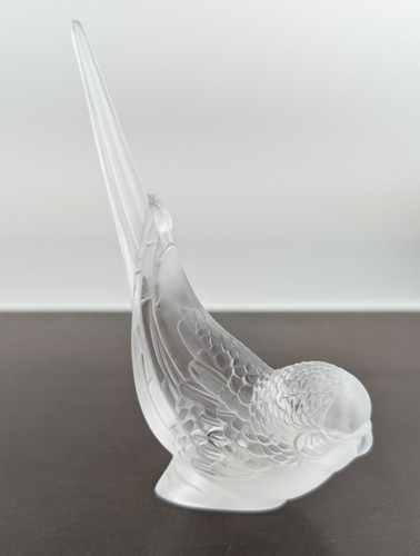 Lalique crystal parakeet head - parakeet,