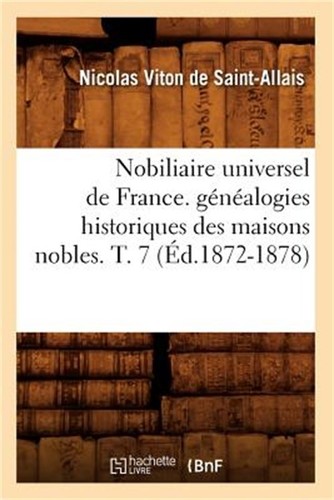Nobiliaire universel - nobiliaire,