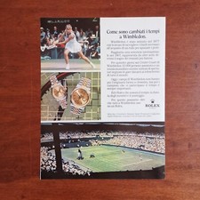 1984 Rolex Datejust Wimbledon - Original AD Advertising Pubblicità Vintage
