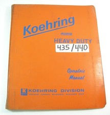 Koehring 435 e 440 Chiave Reticolare Braccio Gru Manuale Manutenzione Funzionamento