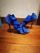 Scarpe Tacco Slim Zara Bluette 41