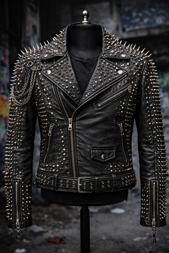 Giacca pelle uomo - , nera