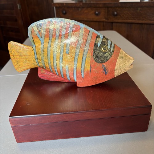 Scultura pesce legno - pesce, in