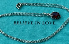 Antica collana in Argento con Ciondolo Granato Viola