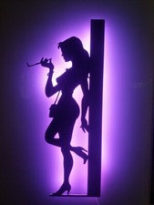 3D wall sign hot girl cafe