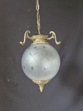 Lampadario a sospensione da soffitto antico vintage vetro 1 lampada 