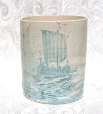 Tankard scandinavo XIX secolo nave paesaggio vichingo marittimo balene iceberg