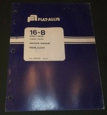 Fiat Allis 16-B Cingolato Trattore Motore Frizione Servizio Riparazione Officina