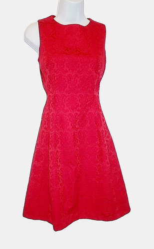 Abito rosso damascato eva - rosso,