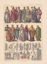 Inglese medioevo mode costume - inglese,