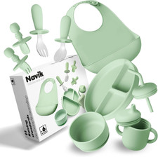 | Set Pappa Svezzamento | Piatto Con Ventosa per Bambini | Bicchiere Bambino Con