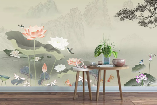 Carta parati lotus - carta,