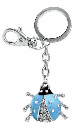Portachiavi coccinella azzurra