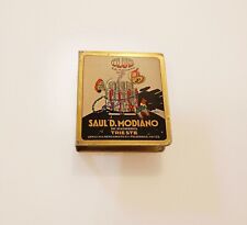 Modiano Trieste cartine x sigarette Club. Porta fiammiferi in latta anni 20 Fumo