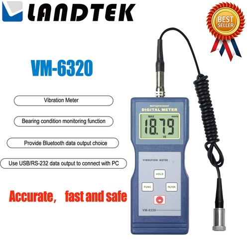 Landtek 6320 vibrometro - landtek, vm-6320