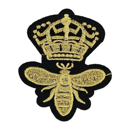 Toppa oro regina ape ricamata