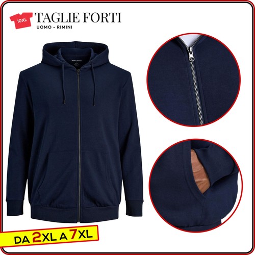 Felpa uomo taglie forti con - felpa,