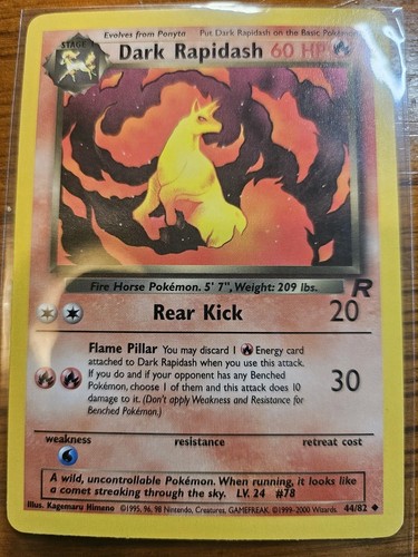Dark rapidash vintage wotc - rapidash,