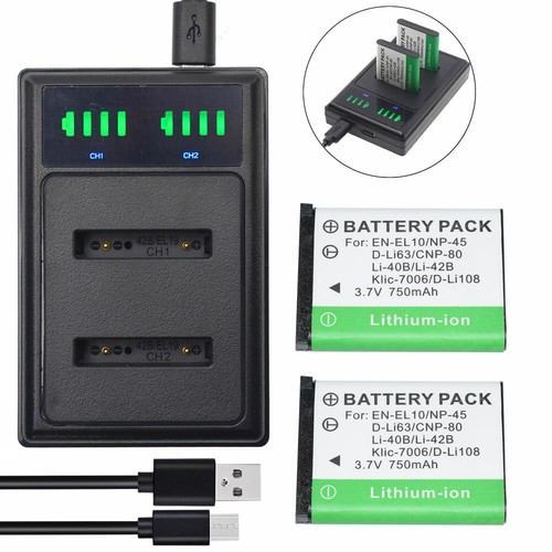 Batteria caricabatterie - 2x,