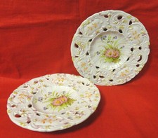 Coppia piatti Antica Nove di Bassano floreali