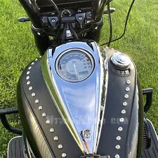 SC) YAMAHA MIDNIGHT STAR XVS950 VSTAR XVS950 PELLE PANNELLO SERBATOIO PAD BAVAGLINO COVER
