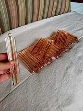 Lampadario vintage in vetro di