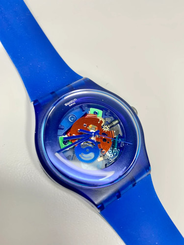 Montre swatch indigo lacquered - montre,