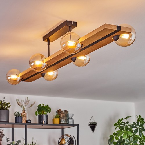 Plafoniera vintage legno e - plafoniera,