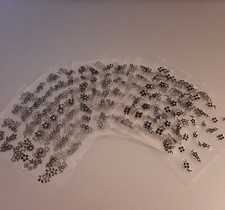 100 Stickers fiori NERI nail