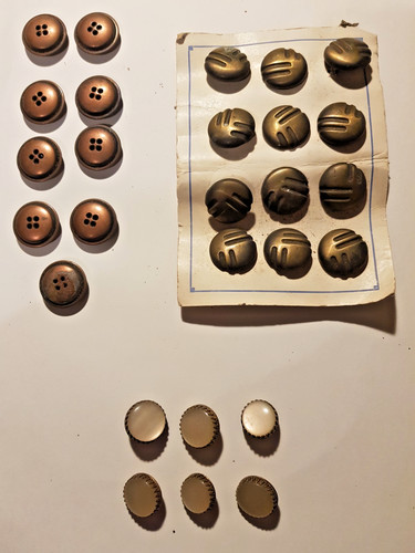 Lotto bottoni rame - lotto, di