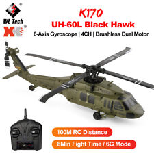 Wltoys K170 elicottero radiocomandato UH-60L Black Hawk brushless 6 assi 4CH telecomando