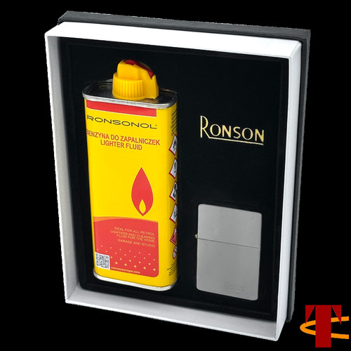 Ronson black ice accendino set - ronson,