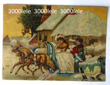 ANTICA OLEOGRAFIA BAMBINI CON