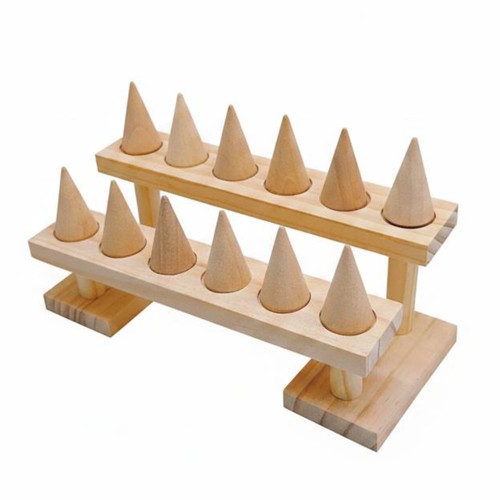 Espositore anelli cono legno - anelli,