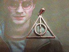 Harry Potter simbolo Doni della Morte ciondolo argento 925- produzione artigiana