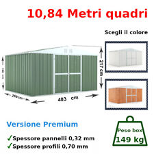 CASETTA DA GIARDINO RIMESSA ATTREZZI BOX IN LAMIERA DI ACCIAIO ZINCATA BARACCA