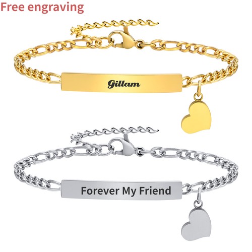 Bracciale cuore nome bimbo - cuore, id