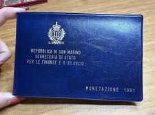 CONFEZIONE REPUBBLICA SAN MARINO SERIE 10 MONETE IN LIRE ANNO 1991 FDC