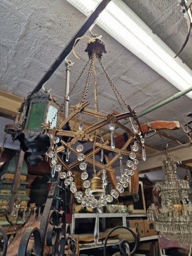 Lampadario metallo sfere - metallo,