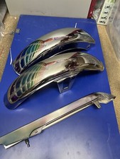 NUOVO Suzuki ZR 50 80 CROMATO PARAFANGO POSTERIORE PROTEZIONE CATENA PARAFANGO ANTERIORE LEGGI LI...